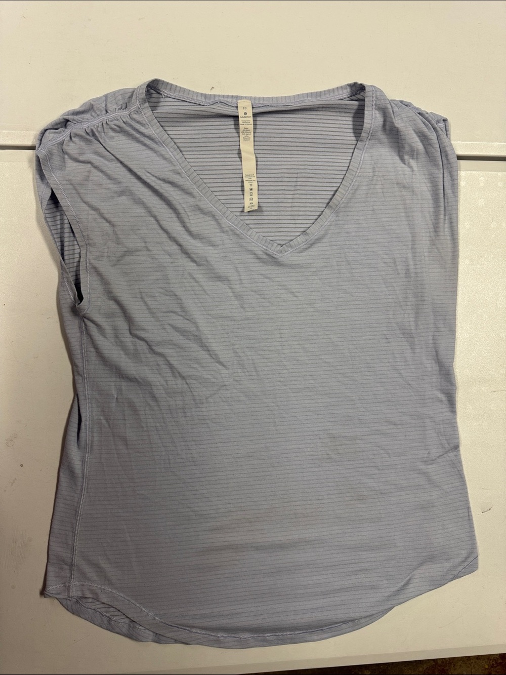 lululemon athletica Light Blue V-Neck Tank Top